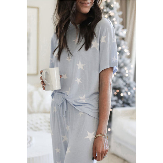 Women's Printed Short sleeve pajama set