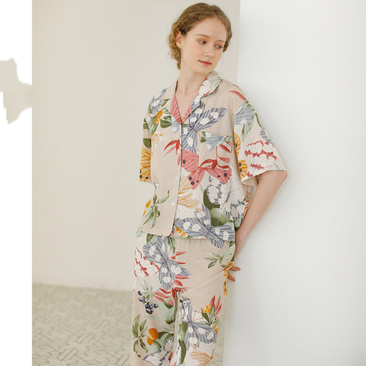 Floral butterfly Pajamas suit